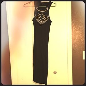 Black form fitting express dress is in great cond
